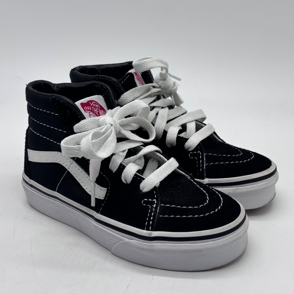 NEW Vans Kids Size 12 Black Sk8-Hi High Top Skate Sneakers Skater Streetwear - Picture 5 of 7